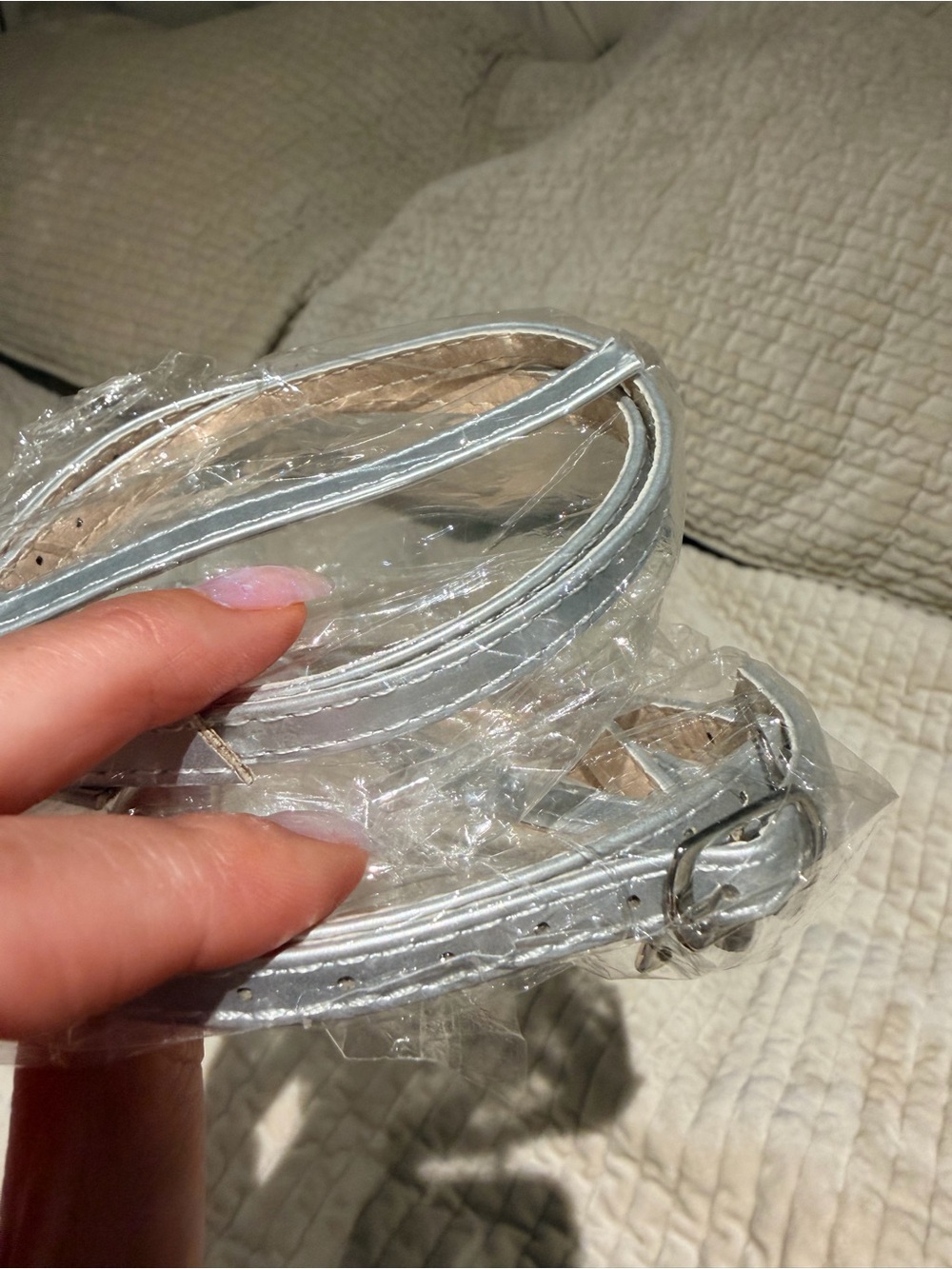 Women's Shoe strap replacement for silver shoes